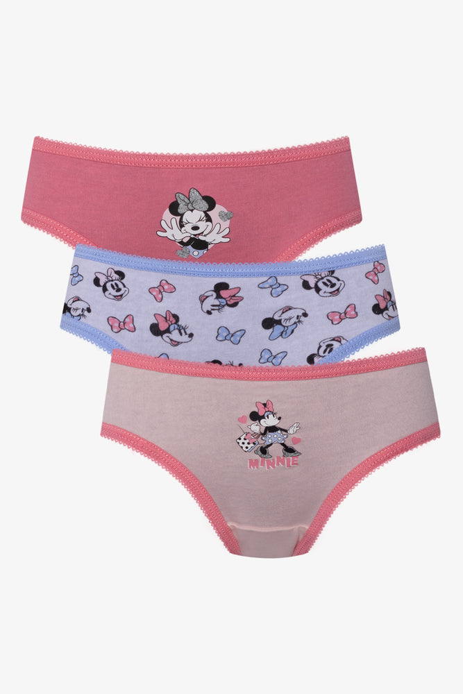 Minnie Mouse 3 Pack Bikini Panties Pink And Lilac