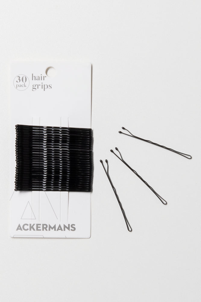 30 Pack 6Cm Hair Grips Black