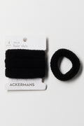 4 Pack Thick Hair Rings Black