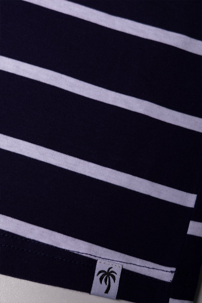 Short Sleeve Stripe T-Shirt Navy (2)