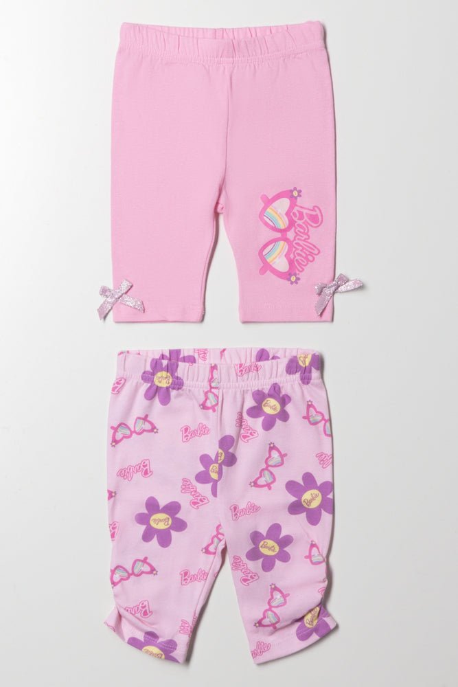 Barbie 2 Pack Leggings Pink