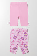 Barbie 2 Pack Leggings Pink (2)