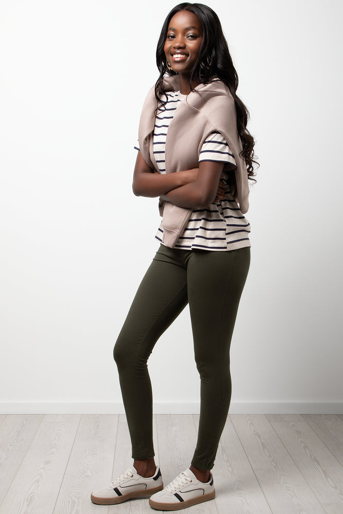 Wide Waist Leggings Green (2)