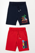 2 Pack Avenger Shorts Navy And Red
