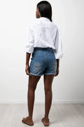 High Rise Bermuda Shorts Blue (3)