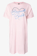 Brunch Babe Stripe Sleepshirt Pink