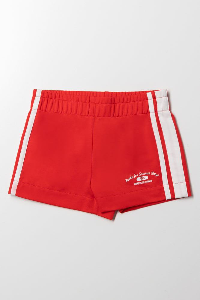 Knit Shorts Red