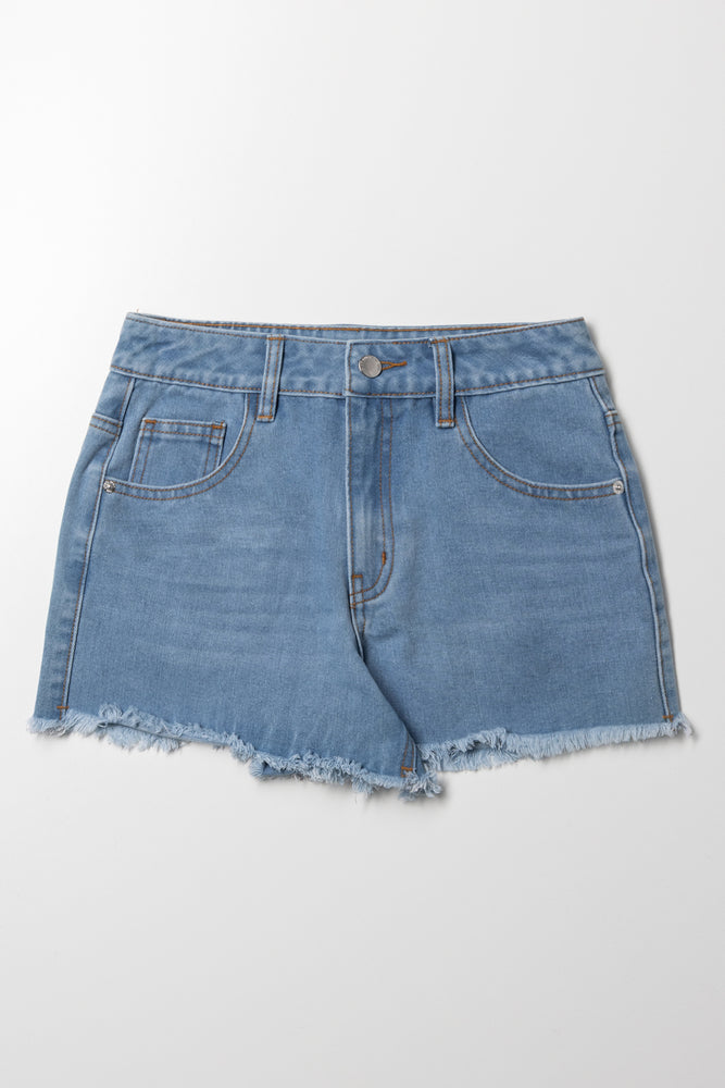 Denim Shorts Mid Blue