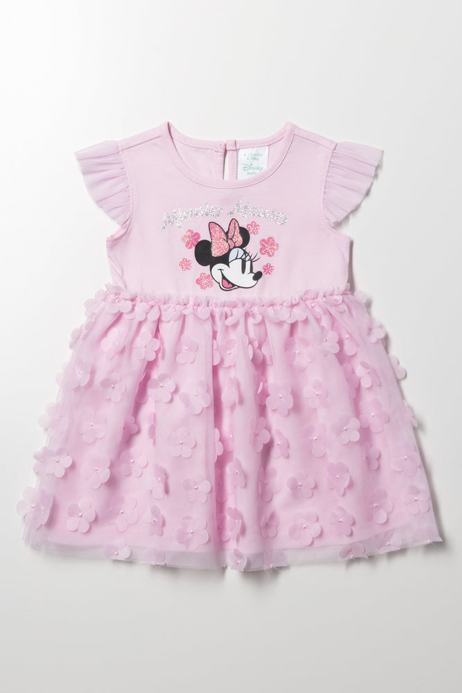 Minnie Mouse Tulle Flower Dress Pink