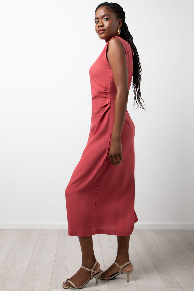 Midi Dress Rose Pink (1)
