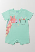 Giraffe Romper Green