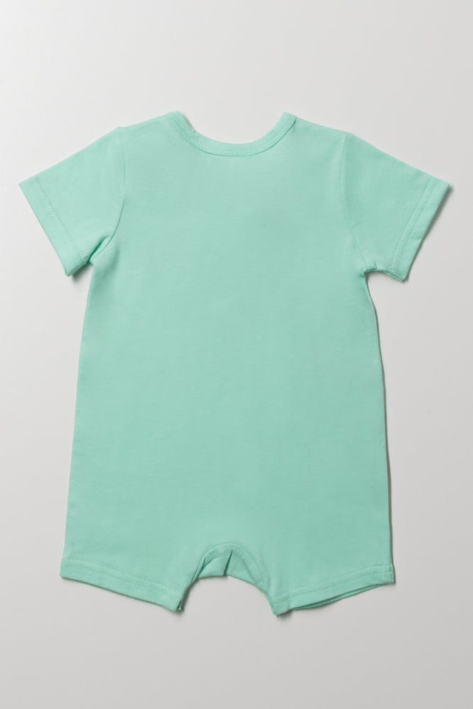 Giraffe Romper Green (2)