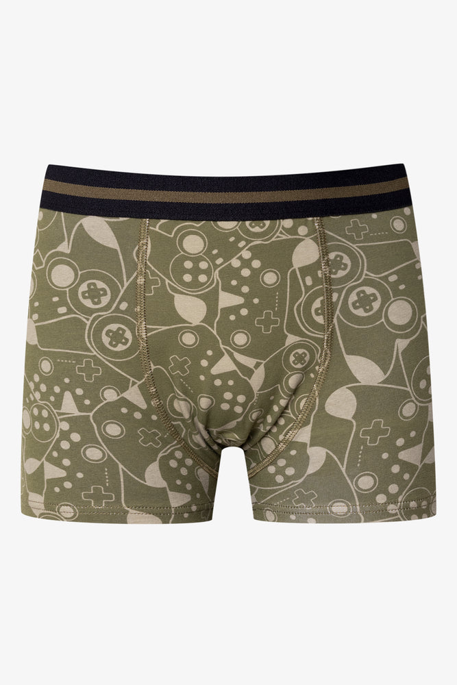 3 Pack Knit Boxers Green, Black And Grey (3)