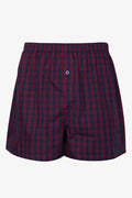 3 Pack Check Woven Boxers Burgundy, Navy And Light Blue (2)