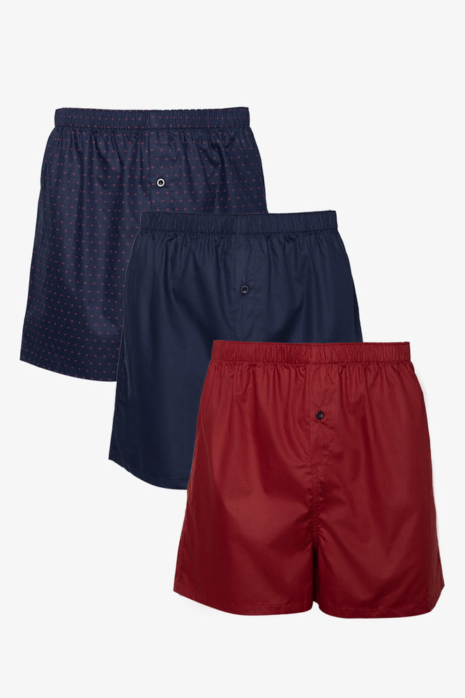 3 Pack Woven Boxers