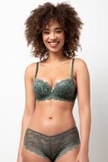 3 Pack Lace Boyleg Green And Natural