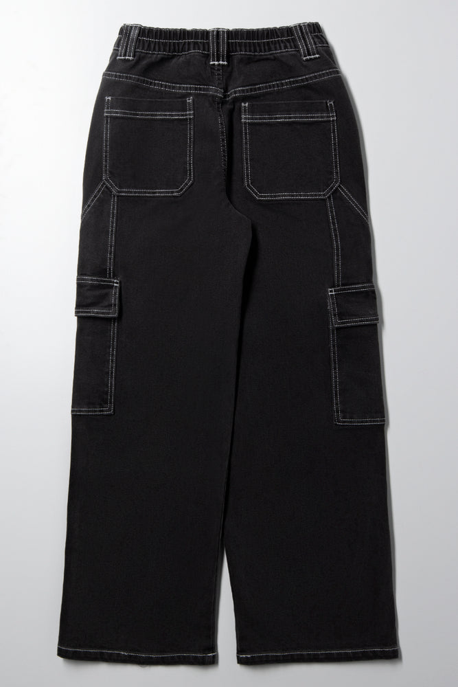 Cargo Denim Jeans Black (2)