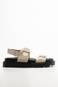 Double Buckle Sandals Natural (1)