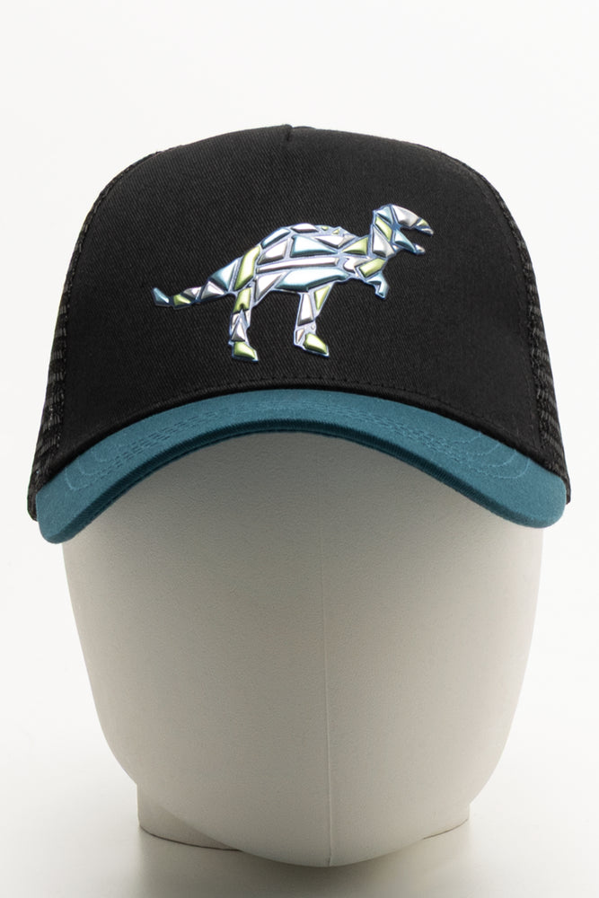 Dino Badge Peak Cap Black