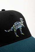 Dino Badge Peak Cap Black (2)