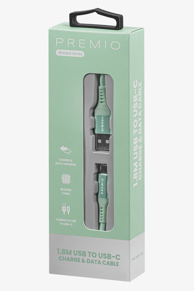 Sage Premio Braided USB to USB-C Cable 1.8m (1)