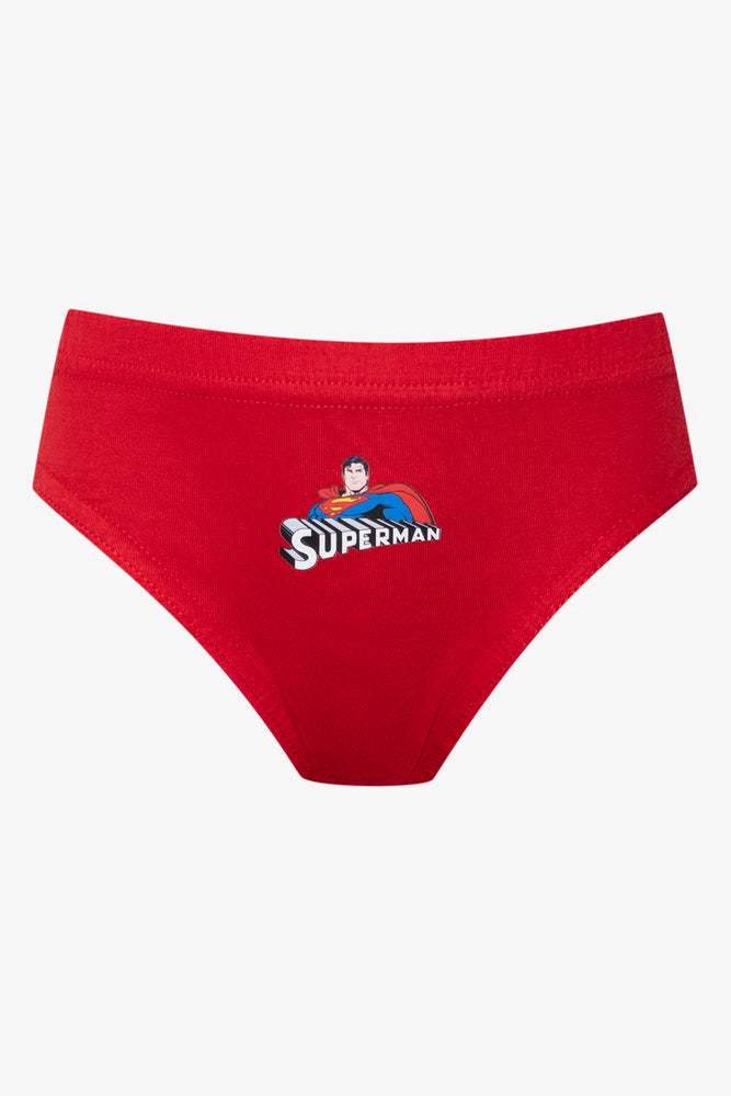 Superman 3 Pack Briefs Red, Blue And Grey