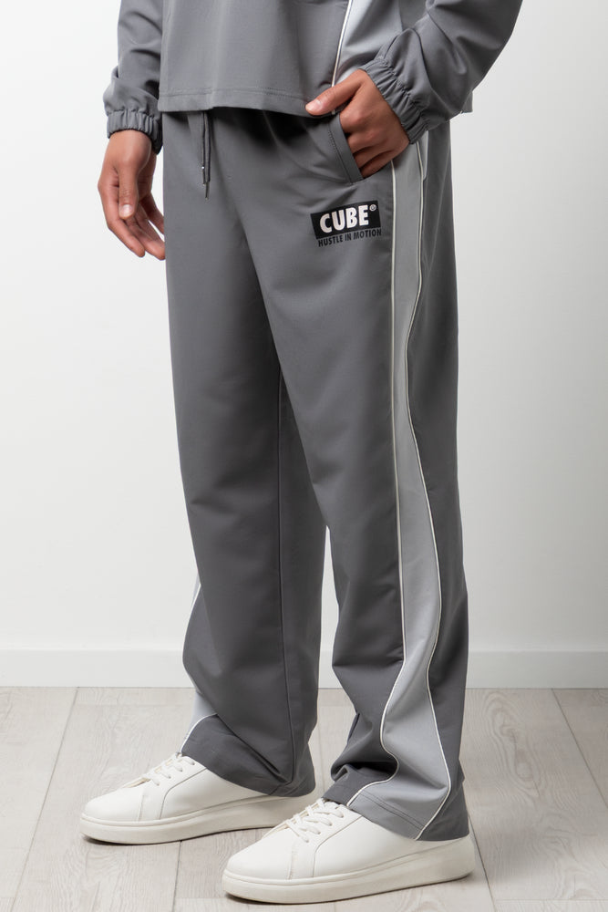 Straight Leg Trackpants Grey