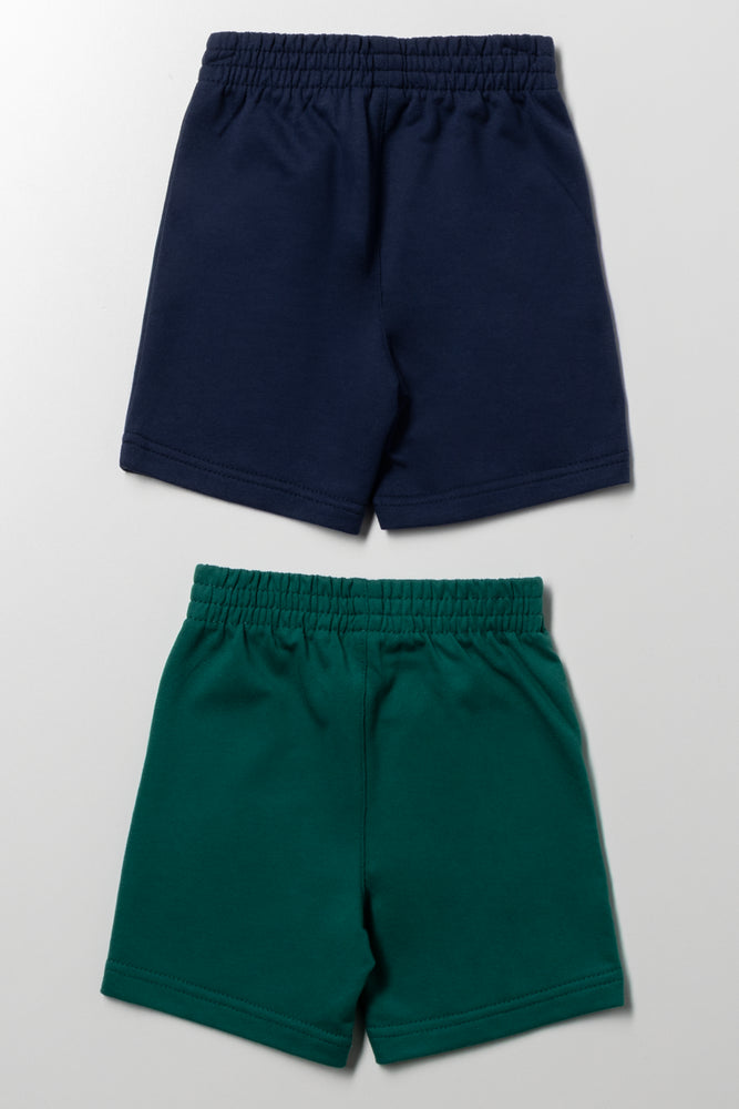 2 Pack Champ Shorts Navy And Green (2)