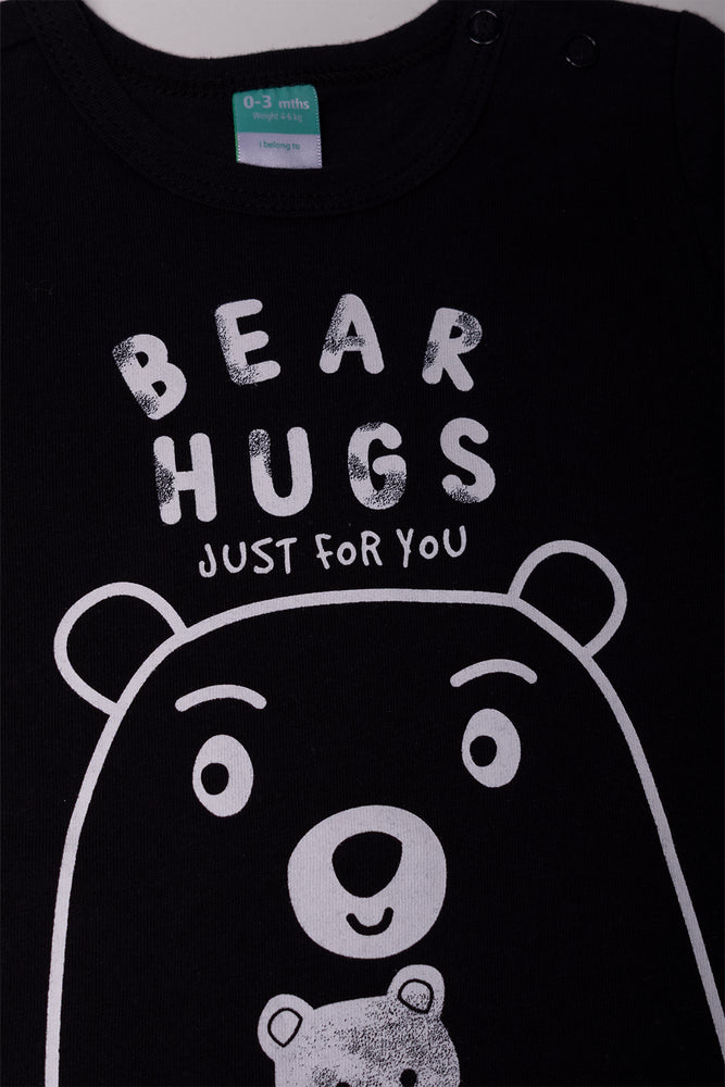 Bear Hugs Romper Black (1)