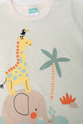 Safari Stripe Romper Green (1)