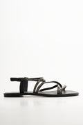 Diamante Strappy Sandal Black (1)