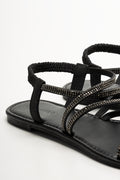 Diamante Strappy Sandal Black (3)