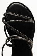 Diamante Strappy Sandal Black (4)