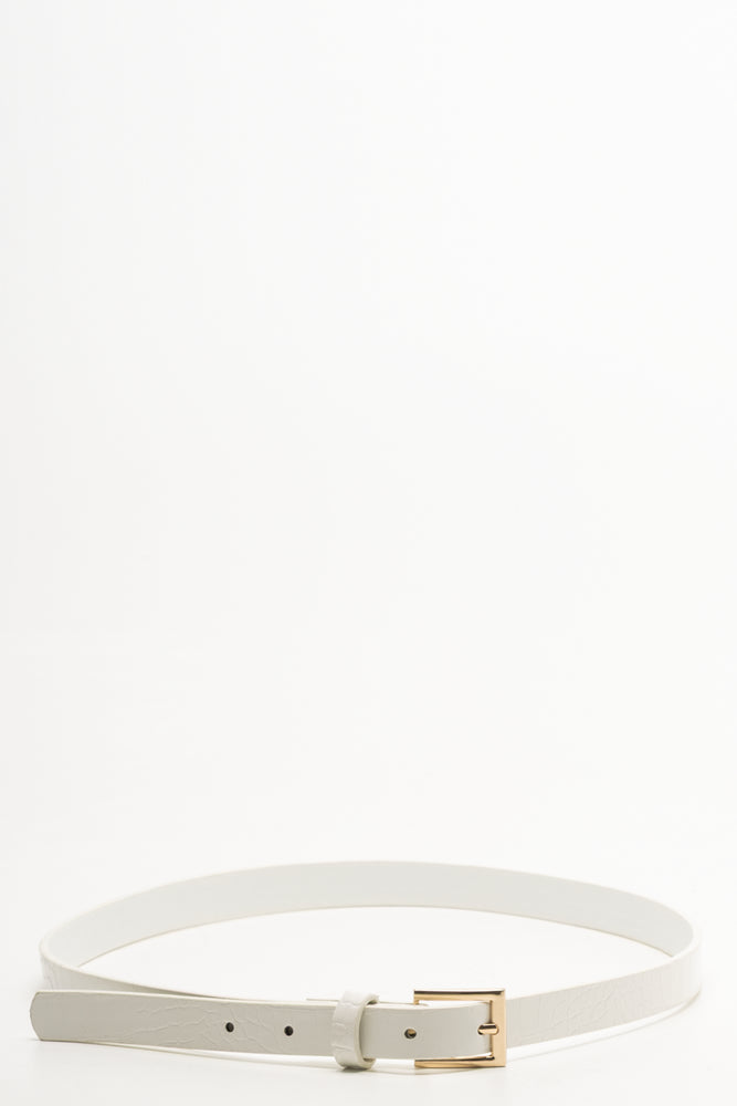 3 Pack Croc Belt Set White, Tan And Black (4)