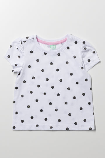 Puff Sleeves T-Shirt White