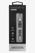 White Premio Braided 10w USB Lightning Cable 1.8m (1)