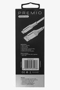 White Premio Braided 10w USB Lightning Cable 1.8m (2)