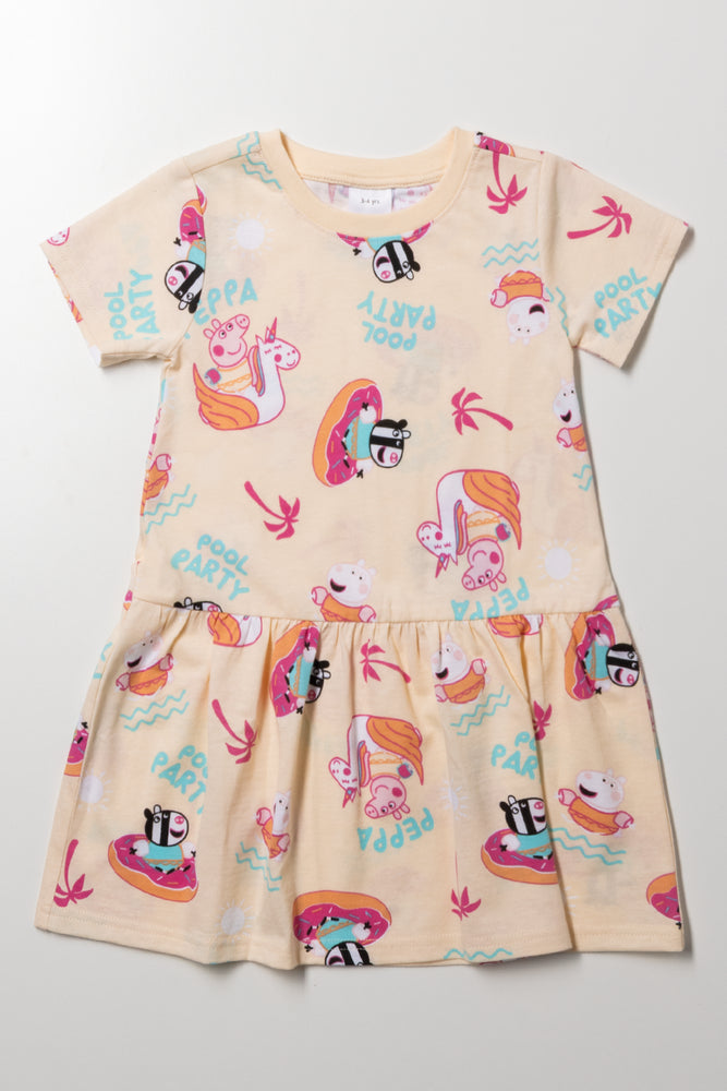 Peppa Pig Drop Waist Dress Yellow