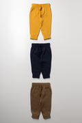 3 Pack Trackpants Natural, Navy And Yellow