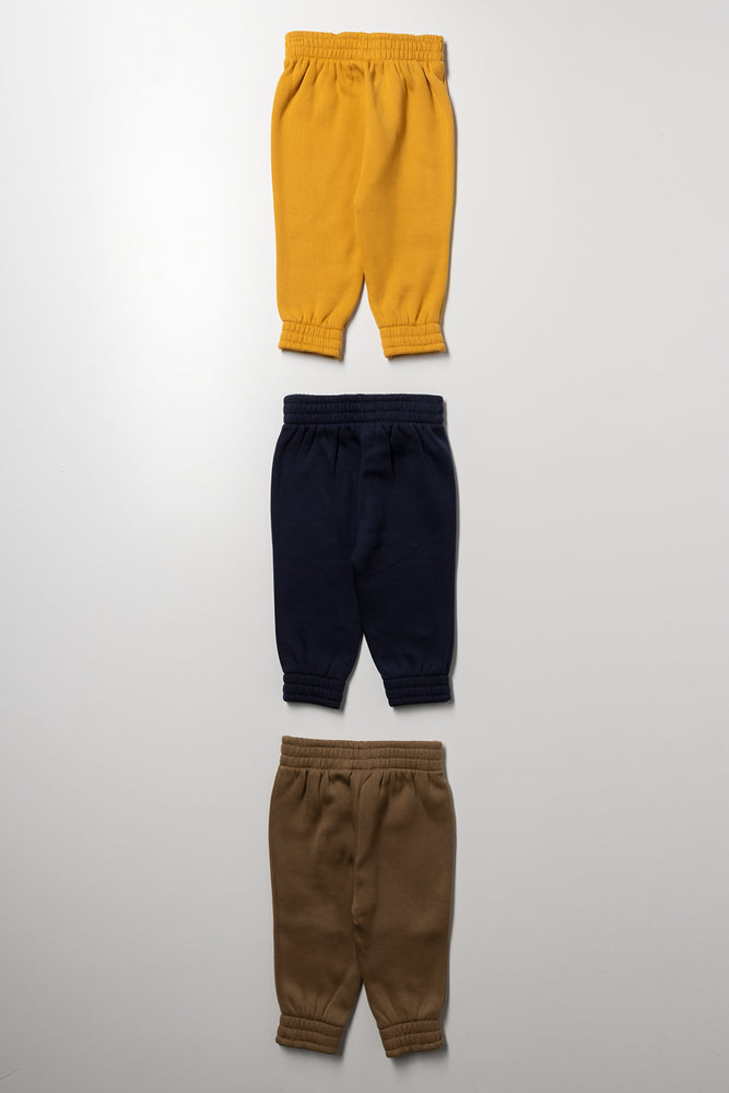 3 Pack Trackpants Natural, Navy And Yellow (2)