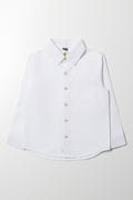 Long Sleeve Linen Shirt White