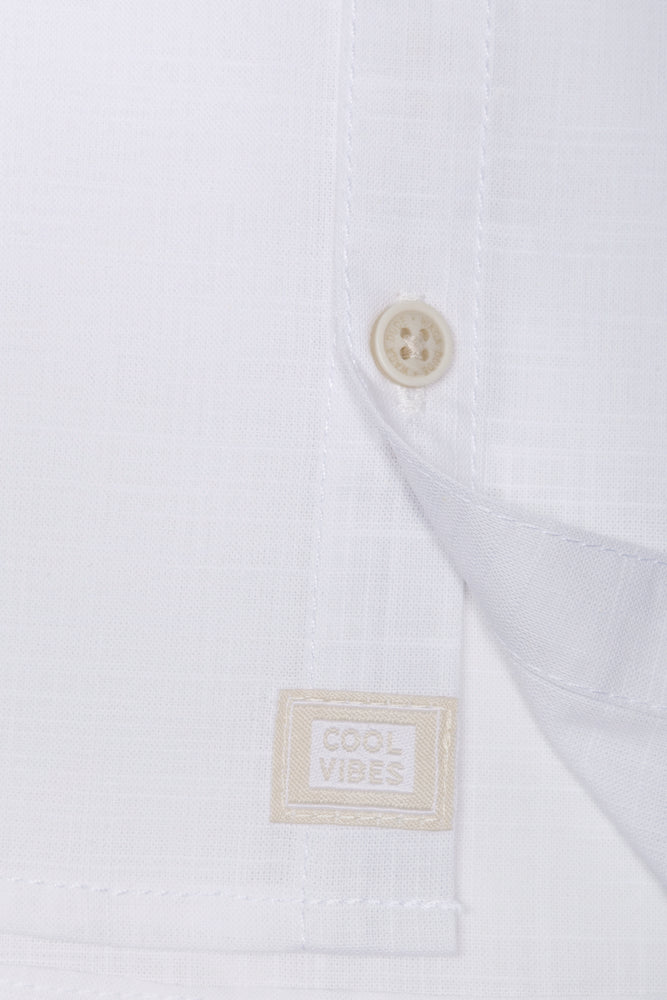 Long Sleeve Linen Shirt White (2)