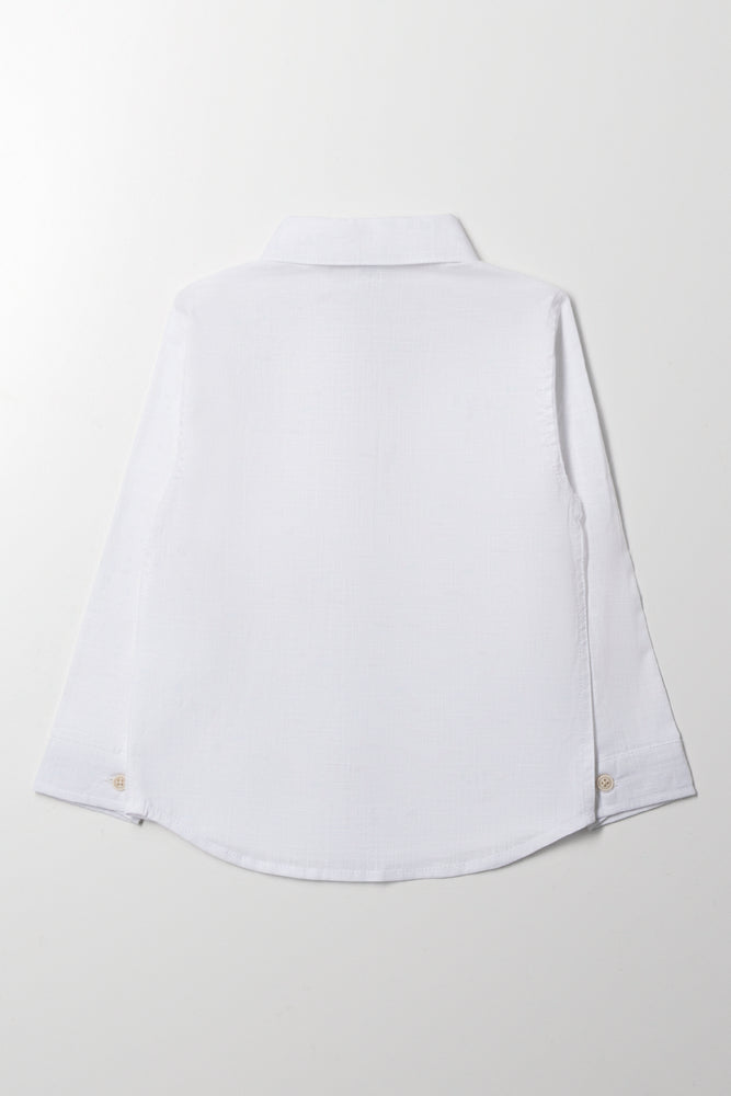 Long Sleeve Linen Shirt White (3)