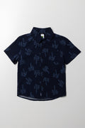 Short Sleeve Palms Shirt Navy