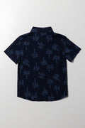 Short Sleeve Palms Shirt Navy (3)