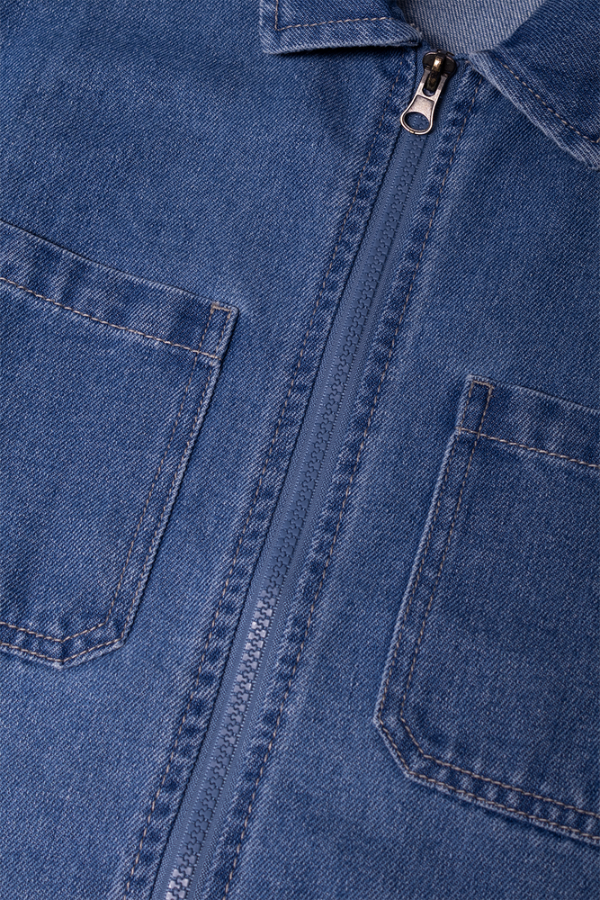 Long Sleeve Denim Shirt Blue