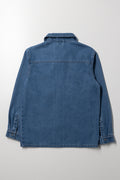 Long Sleeve Denim Shirt Blue (2)