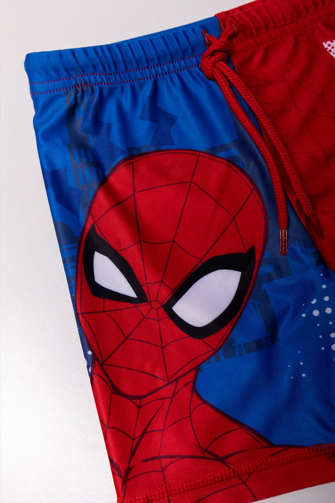 Spider-Man Long Sleeve Swimsuit Set Red And Blue (2)