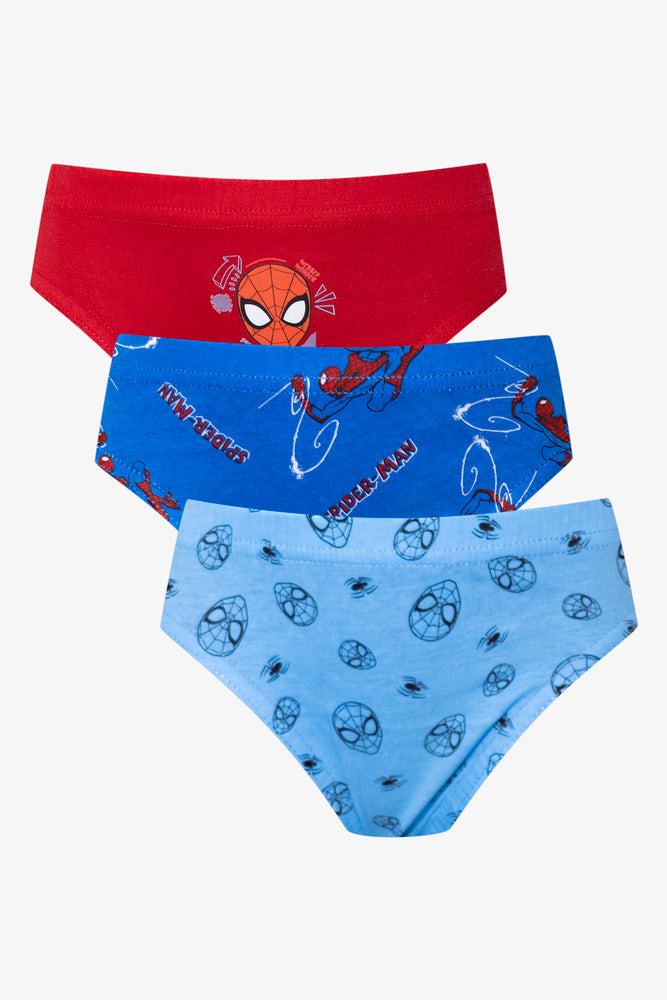 Spider-Man 3 Pack Briefs Red And Blue
