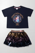 Frozen T-Shirt And Tutu Set Black